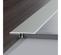 WORDFUN Tapajuntas Suelo/Perfil De Transición, 270cm Aluminio Tira De Umbral De Transición, Tira Divisoria De Piso En T, para Cubrir Pisos Irregulares, Rellenar Espacios Y Reformar(Gungray,25mm)