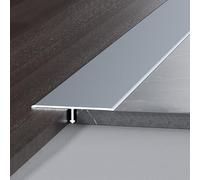 WORDFUN Tapajuntas Suelo/Perfil De Transición, 270cm Aluminio Tira De Umbral De Transición, Tira Divisoria De Piso En T, para Cubrir Pisos Irregulares, Rellenar Espacios Y Reformar(IronGray,20mm)