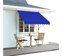 WORDFUN Toldo Manual Retráctil, Toldos Exterior Terraza Balcón Ajustable, Altura Ajustable 215-310cm, AntiUV E Impermeable, Sin Taladro, para Terraza Balcón Jardín, 150/300/400cm(Blue,150x120cm)