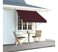 WORDFUN Toldo Manual Retráctil, Toldos Exterior Terraza Balcón Ajustable, Altura Ajustable 215-310cm, AntiUV E Impermeable, Sin Taladro, para Terraza Balcón Jardín, 150/300/400cm(Winered,250x120cm)