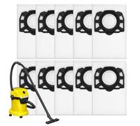 wordmouk Bolsas de Aspiradora para Karcher WD3 WD2 Plus KFI 357 | 10 Bolsa de Polvo de Recambio para Kärcher KWD1 KWD2 KWD3 SE 4001 SE 4002