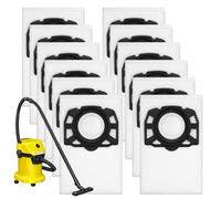 wordmouk Bolsas de Aspiradora para Karcher WD3 WD2 Plus KFI 357 | 12 Bolsa de Polvo de Recambio para Kärcher KWD1 KWD2 KWD3 SE 4001 SE 4002