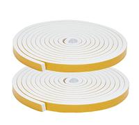 wordmouk Cinta Selladora de Espuma 12x3mm Tira de Sellado Junta, Cinta adhesiva de espuma autoadhesiva, cinta aislante para puertas y ventanas, anticolisión, insonorización, ongitud total 8m, blanco