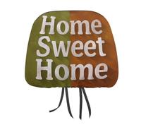 Words Home Sweet Home - Funda para reposacabezas de coche, 2 piezas, elástica, cómoda, universal, se adapta a la mayoría de coches, furgonetas, SUV, camiones, accesorios de decoración interior de