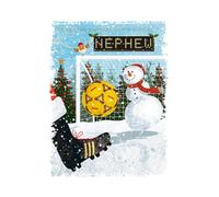Words 'n' Wishes Tarjeta de Navidad con diseño de Papá Noel jugando al fútbol, multicolor, 19,7 x 14,9 cm