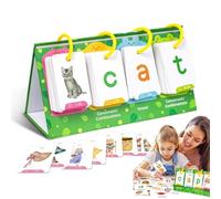 Words Phonics Flash Cards, Tarjetas de ortografía de palabras a la vista, Suministros escolares en casa con anillos de tarjetas para, niños pequeños, niñas