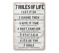 Words To Live By Vintage Tin Sign Positive Affirmations Metal Wall Art For Home Study Office Or Personal Space 8 x 12 inch