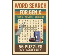 WORDSEARCH FOR GEN X: Gen X Word Search Puzzle Book: Word Searche - Easy to Read - Large Print - Generation X and More | 6x9 inches, 110 pages | 55 Puzzles ... Gift for Generation X Lovers