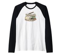 Wordsmith At Work Vintage Writer & Author Pen Book Lover Camiseta Manga Raglan