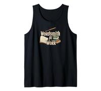 Wordsmith At Work Vintage Writer & Author Pen Book Lover Camiseta sin Mangas
