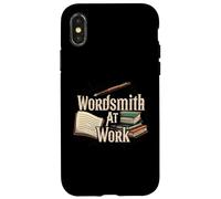 Wordsmith At Work Vintage Writer & Author Pen Book Lover Carcasa para iPhone X/XS