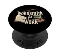 Wordsmith At Work Vintage Writer & Author Pen Book Lover PopSockets PopGrip Adhesivo