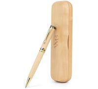 Wordsworth and Black Ballpoint Pen Set - Bolígrafo de lujo impresionante en bambú arce, acabado en oro, recargable, mejor bolígrafo para hombres y mujeres