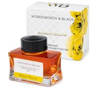 Wordsworth and Black Botella de tinta para pluma estilográfica (50 ml), [Amarillo], Tinta embotellada Plumas estilográficas; Botella de diseño clásico Flujo suave 50 ml