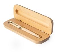 Wordsworth and Black Rollerball Pen - Bolígrafo de lujo impresionante en bambú arce, acabado en oro, recargable, mejor regalo para hombres y mujeres, recarga de tinta