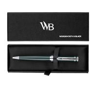 Wordsworth & Black Bolígrafo de Laca Verde - Impresionante Bolígrafo de Lujo con Acabado en Cromo, Recarga de Tinta, Regalo para Hombres y Mujeres, Recargable, Bonitos Bolígrafos, Punta Fina