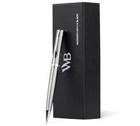 Wordsworth & Black Lápiz Mecánico Mina de Grafito - Acabado en Cromo Plateado, Mina de 0,7 mm, Mejor Set para Hombres y Mujeres, Lápices Profesionales de Oficina