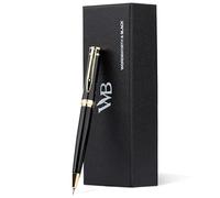 Wordsworth & Black Lápiz Mecánico Mina de Grafito - Laca Negra con Acabado de Oro de 24K, Mina de 0,7 mm, Set de Regalo para Hombres y Mujeres, Lápices Profesionales de Oficina