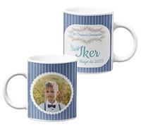 Worfull Regalos Taza comunion niña y niño | personalizada nombre y fecha | regalo COMUNION niña y niño | detalles | taza personalizada mi primera comunión
