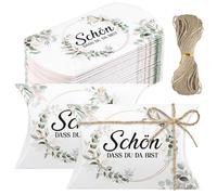 woric 60 cajas de regalo con texto en alemán «Schön Dass Du Da Bist »
