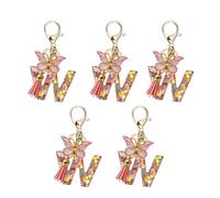 worien con Colgante de Letra Estilo W, con Inicial Rosa, de Mariposa