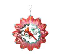 worien Hilandero de Viento Al Aire Libre para Jardín, Regalos Cardenales para Mujeres/Hombres, Adornos Colgantes para Césped, Escultura de Viento con Efecto Visual 3D