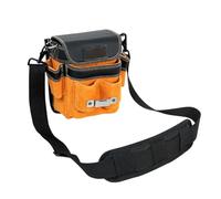 Work Belt Pouch - 20x17x9cm Waterproof Multiple Pockets Pack - With Shoulder Strap Detachable Belt Tool Holder -Abrasion-Resistant For Construction Maintenance Professional Garden Home Electrician