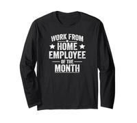Work From Home Employee Of The Month Funny Novelty Worker Manga Larga