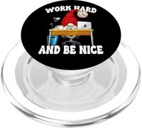 Work Hard and Be Nice GNOME For Women Funny Office Humor PopSockets PopGrip para MagSafe