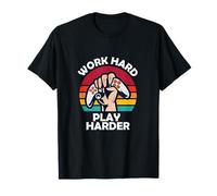 Work Hard Play Harder Funny Gaming Quotes Camiseta