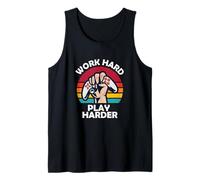 Work Hard Play Harder Funny Gaming Quotes Camiseta sin Mangas