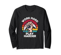 Work Hard Play Harder Funny Gaming Quotes Manga Larga