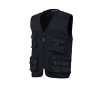 WORK IDEA Chaleco de Trabajo Multibolsillo para Hombre - Pesca y Campo Ligero, Camuflaje Multifunción de Verano Transpirable al Aire Libre