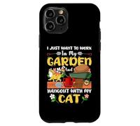 Work In My Garden and Hangout with My Cat Plantas Botánica Carcasa para iPhone 11 Pro