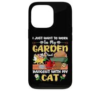 Work In My Garden and Hangout with My Cat Plantas Botánica Carcasa para iPhone 13 Pro