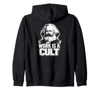 “Work IS A Cult”, Karl Marx, Comunismo, Marx Sudadera con Capucha