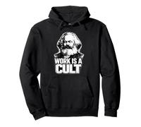 “Work IS A Cult”, Karl Marx, Comunismo, Marx Sudadera con Capucha
