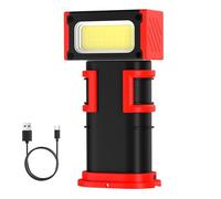 Work Light - 180 Degree Rotate Portable Lamp for Type-C Charging and Double Hooks, Digital Display with Bright Led Illumination, Construction Light for Under Hood, Truck, Workshop, Mechanic Shop