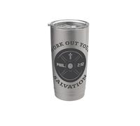 Work Out Your Salvation - Christian Faith Philippians 2:12 Vaso térmico de acero inoxidable de doble pared
