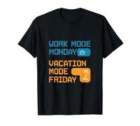 Work & Play Balance Modo Trabajo Lunes Modo Vacaciones Viernes Camiseta
