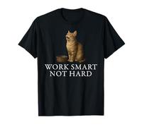 Work Smart Not Hard Cat Food Growth Mindset Pet Mom Cita Camiseta