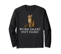 Work Smart Not Hard Cat Food Growth Mindset Pet Mom Cita Manga Larga