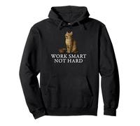 Work Smart Not Hard Cat Food Growth Mindset Pet Mom Cita Sudadera con Capucha