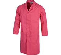 Work Team Bata Unisex con Cierre de Corchetes Ocultos, un Bolso de Pecho y Dos Laterales. Hombre Rosa Fucsia XS