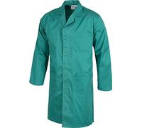 Work Team Bata Unisex con Cierre de Corchetes Ocultos, un Bolso de Pecho y Dos Laterales. Hombre Verde XS