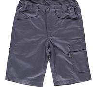 Work Team Bermuda de Tejido Elástico bidireccional por Construcción. Dos Bolsos de Abertura Inclinada en los costados y un Bolso Lateral con Pliegue i Hombre Gris M