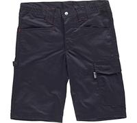Work Team Bermuda de Tejido Elástico bidireccional por Construcción. Dos Bolsos de Abertura Inclinada en los costados y un Bolso Lateral con Pliegue i Hombre Negro 3XL