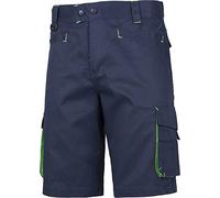Work Team Bermuda Linea 6, Multibolsillos con Elástico en Laterales. Hombre Marino+Verde Flãºor 52