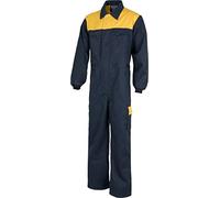 Work Team Buzo. Canesú Combinado, Cremalleras de Nylon, Dos Bolsos en Perneras con tapetas Combinados. Hombre Marino+Amarillo 60