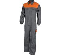 Work Team Buzo. Canesú Combinado, Cremalleras de Nylon, Dos Bolsos en Perneras con tapetas Combinados. Hombre Gris+Naranja 52
